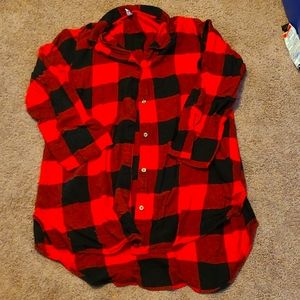 Long flannel button down